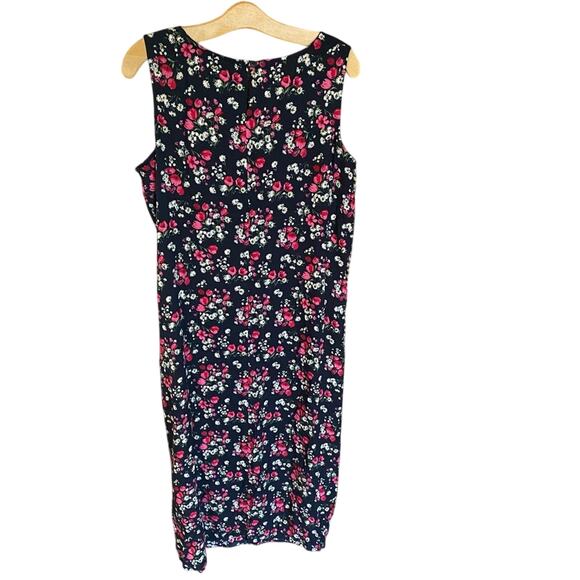 Vintage Dressbarn woman navy and Red Sleeveless Maxi Sundress plus size 16W - Picture 9 of 10